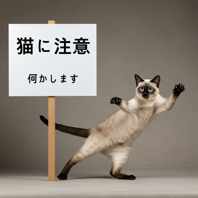 A funny image of a cat with the sign